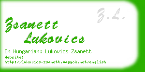 zsanett lukovics business card
